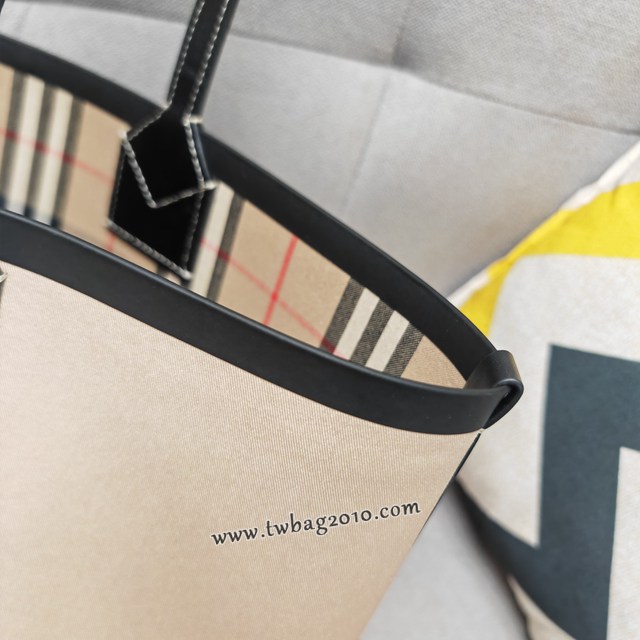 Burberry專門店新款小號托特包 巴寶莉棉質帆布手提購物袋 yxb1400